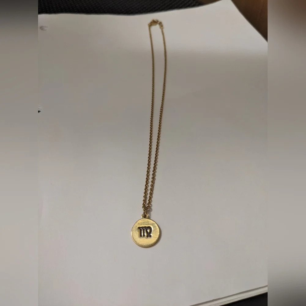 Virgo Sign Gold  Coloured Necklace